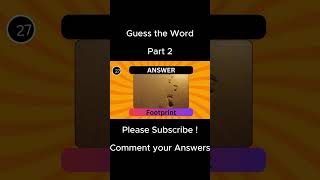 Guess the word by Clue II [upl. by Aluino]