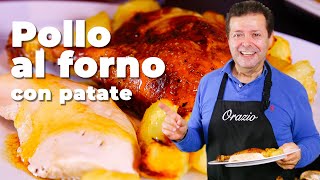 POLLO AL FORNO CON PATATE  Come ottenere una carne prefetta una pelle croccante e un look da urlo [upl. by Ole370]