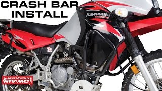 Kawasaki KLR650 Tusk Crash Bars Installation [upl. by Erbe73]