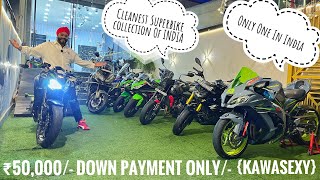 Kawasaki Zx10r in ₹50000 Finance  Only One In India  Cleanest Stock🔥iamjusneet [upl. by Adnahsat424]