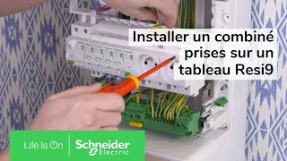 Comment installer un combiné prises sur un tableau électrique résidentiel Resi9 [upl. by Ecnarual]