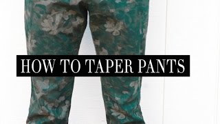 HOW TO TAPERSLIM YOUR PANTS  Tailoring your pants [upl. by Oona]