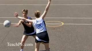 Netball Drill  Passing  Hook Pass with a Defender [upl. by Ennairak]