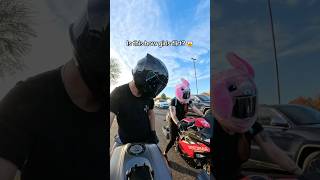 Was that W Rizz 😅 motorcycle fyp yamaha r7 bikelife couple biketok booktok bikergirl [upl. by Enyleuqcaj]