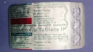 Etoshine 90 Tablet  Etoricoxib Tablets Ip  Etoshine 90mg Tablet Uses Side effects benefits dosage [upl. by Cirad234]