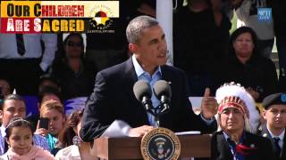 Obama Speaks at Standing Rock and clips from May 2013 ICWA Summit [upl. by Arrej]