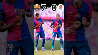 FC Barcelona 7  0 Real Valladolid CF  Laliga Highlights 202425football youtube shorts [upl. by Eniamaj322]