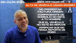 ALTA DE VEHÍCULO USADO EDOMÉX edoméx tramites carros motos vehicular noticias ultimahora [upl. by Seidler]