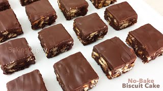 NoBake Biscuit Cake Bites with Chocolate Fudge Easy and Delicious Recipe [upl. by Viddah]