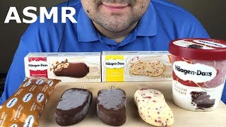 ASMR HAAGEN DAZS ICE CREAM PARTY Dessert Eating Sounds NO TALKING [upl. by Philomena]