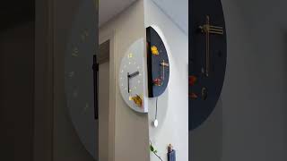 Corner wall clock clock interiordesign kitchen kitchendesign [upl. by Ahsiemac]