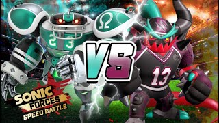 Linebacker Omega VS Quarterback Zavok  Sonic Forces  Speed Battle [upl. by Pulchi]