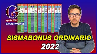 SISMABONUS 2022  come e quando si applica l’agevolazione ordinaria [upl. by Anirbed]