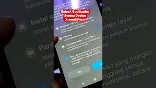 Relock Bootloader Semua Device Xiaomi Snapdragon bootloader xiaomi pocox3pro oprekandroid [upl. by Mickie]