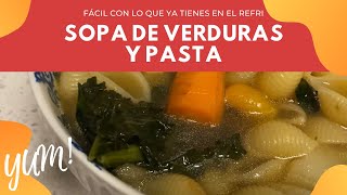 SOPA FÁCIL CON VERDURAS Y PASTA  Salchicha Kiolbassa [upl. by Shelman]