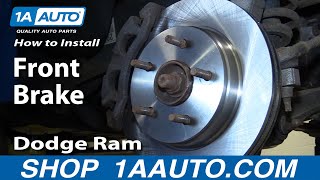 How to Replace Front Brakes 0205 Dodge Ram 1500 [upl. by Llednahc526]