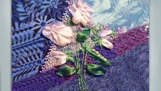 how to embroider a sweet pea with pea pod flower bunch [upl. by Meerek950]