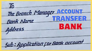 Application for Bank account Transfer l Bank account Transfer application l [upl. by Valleau]