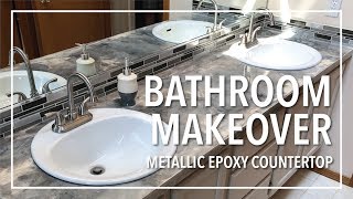 Brandons Bathroom Epoxy Countertops Part 2 [upl. by Annawahs]