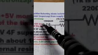 2nd Basic Rechargeable Backup Power 4F Supercapacitor with Internal Resistance and Schottky Diode [upl. by Harbird]