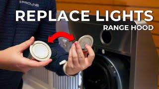 How To Replace The Lights On Your Range Hood Light Bulb Removal [upl. by Kcirtap]