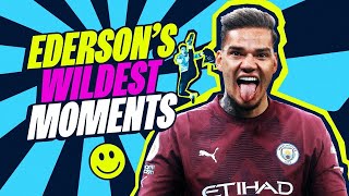 quotIm 100 Wildquot 🤪 Ederson reacts to his wildest moments at City [upl. by Anol]