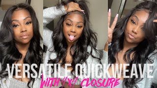 How To Versatile quick weave install with 6X6 Closure  AliPearl Hair [upl. by Keyte]