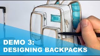 Demo 3 How To Draw A Backpack indicating soft materials [upl. by Whittemore292]