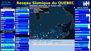 Reseau Sismique du Quebec  Données sismiques en temps réel [upl. by Ezar629]