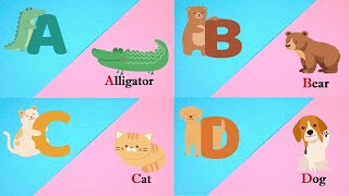 A is for Alligator B is for Bear Fun ABC Animals Learning for Kids [upl. by Barny]