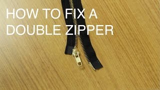 How to FixRepair a Double Slider Zipper Two Way Separating [upl. by Creighton]