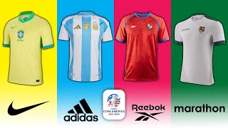 All 16 Teams Jersey Home amp Away COPA AMERICA 2024  All Teams Kits COPA AMERICA 2024 [upl. by Chilt]