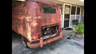 FIRST START IN OVER 40 YEARS  RESURRECTION RESTORATION 1962 VW Type 2 VanBus VW Kombi [upl. by Horton]