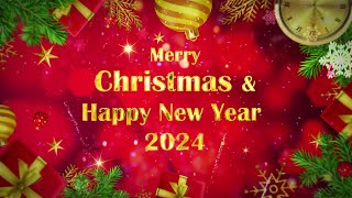 A Merry Christmas and Happy New Year 2024 Best Wishes Greetings Video Animation [upl. by Adleremse72]