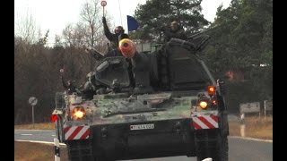 Panzerhaubitzen auf dem Marsch nach Grafenwöhr [upl. by Aikan]