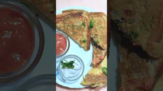 Quick Breakfast Recipe Egg Bread Omelette 🍳 Recipe asmrcooking recipe shorts viralvideo [upl. by Sarad]