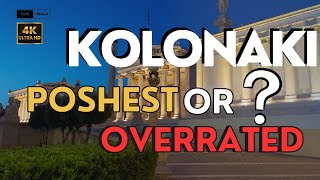 Kolonaki Athens Night Walking Tour  GREECE 4K 🇬🇷🌃 2024 [upl. by Aileno251]