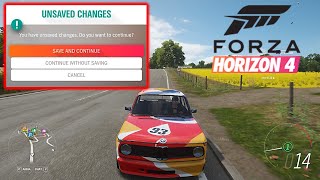 How to Save Game after any progress in Forza Horizon 4 [upl. by Kiefer]