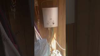 Tankless propane water heater living in a cargo trailer [upl. by Nicolis]