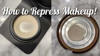 HOW TO REPRESS MAKEUPEasy Way to Repress or Fix Powder Products [upl. by Yeslaehc]