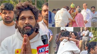 Allu Arjun Release For jail visual at Home￼Sneha Reddy full emotional with Family￼ alluarjun [upl. by Drusi]