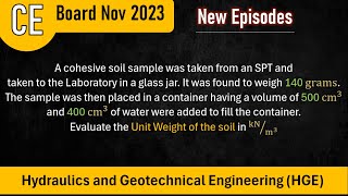 CE Board HGE Problem 44 Soil Properties  CE Nov 2023 [upl. by Spaulding]