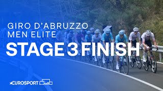 SPRINTS TO VICTORY 😎  Giro dAbruzzo 2024 Stage 3 Race Finish  Eurosport Cycling [upl. by Jackelyn]