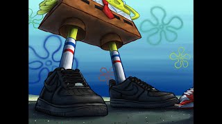 Spongebobs Black Air force 1s [upl. by Ecnarf515]