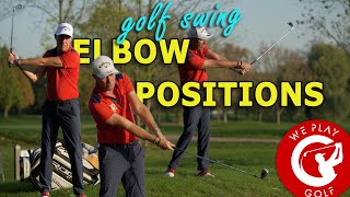 Keep your elbows correct in the golf swing All elbow positions [upl. by Dlanod467]