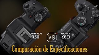 Canon EOS R50 vs Sony A9 Una Comparación de Especificaciones [upl. by Hawger]