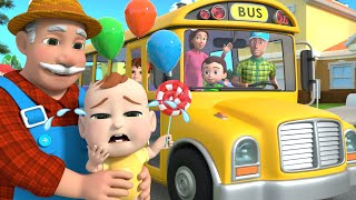 Wheels on the Bus with Grannies  Choo Choo Train Song  Nursery Rhymes amp Kids Songs [upl. by Llacam]