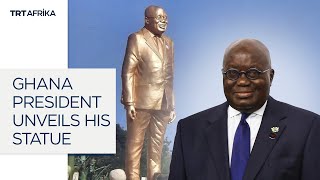 Ghana President Unveils His Statues [upl. by Anoif]