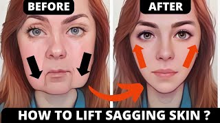 LIFT SAGGING SKIN EXERCISE JOWLS LAUGH LINES  FACELIFT FOREHEAD LINES ANTIAGING MOUTH LINES [upl. by Lias482]