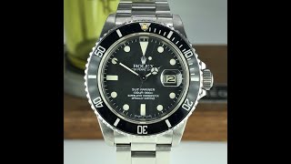 1984 Vintage Rolex 16800 Submariner Matte Dial [upl. by Rebme911]